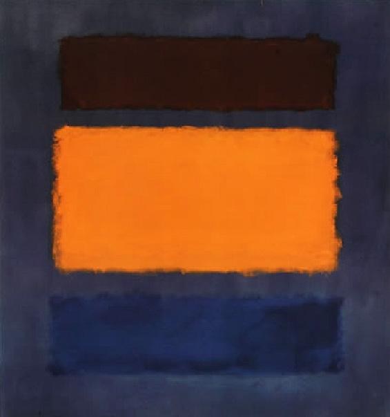 Mark Rothko Untitled Brown and Orange on Maroon